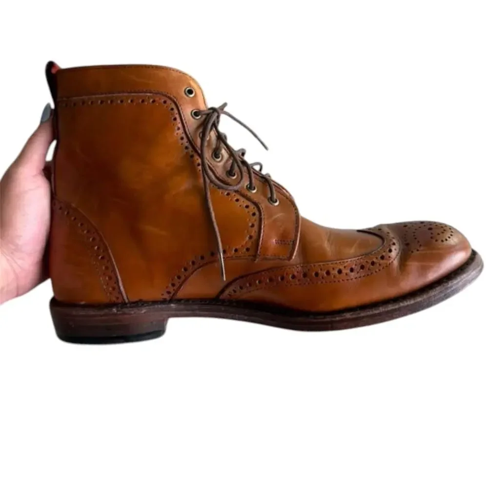 Allen Edmonds Dalton Wingtip Walnut Brown Leather Shoes Size 9